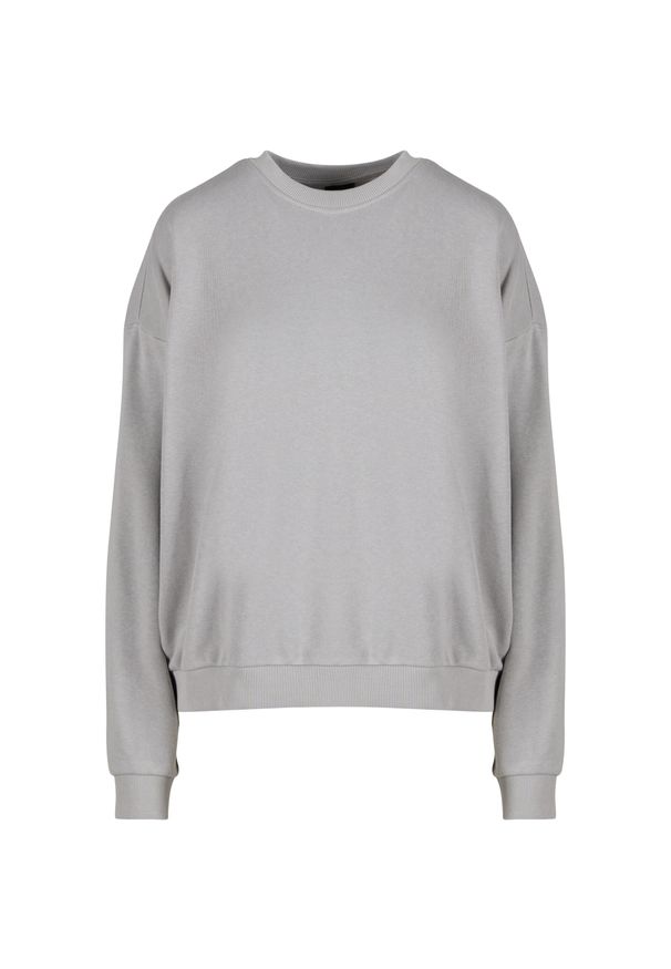 Damski oversize okrągły dekolt Urban Classics Light Terry. Kolor: szary