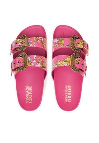 Versace Jeans Couture Klapki 78VA3SM1 Różowy. Kolor: różowy. Materiał: skóra #5