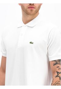 Lacoste Polo L1212 Biały Classic Fit. Typ kołnierza: polo. Kolor: biały. Materiał: bawełna