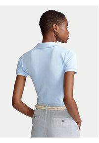 Polo Ralph Lauren Polo 211870245023 Niebieski Slim Fit. Typ kołnierza: polo. Kolor: niebieski. Materiał: bawełna #5