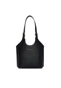 TOMMY HILFIGER - Tommy Hilfiger Torebka Th Modern Mini Tote AW0AW18617 Czarny. Kolor: czarny. Materiał: skórzane #4