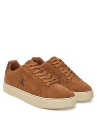Calvin Klein Sneakersy Classic Cupsole Laceup Su YM0YM01434 Brązowy. Kolor: brązowy. Materiał: zamsz, skóra #3