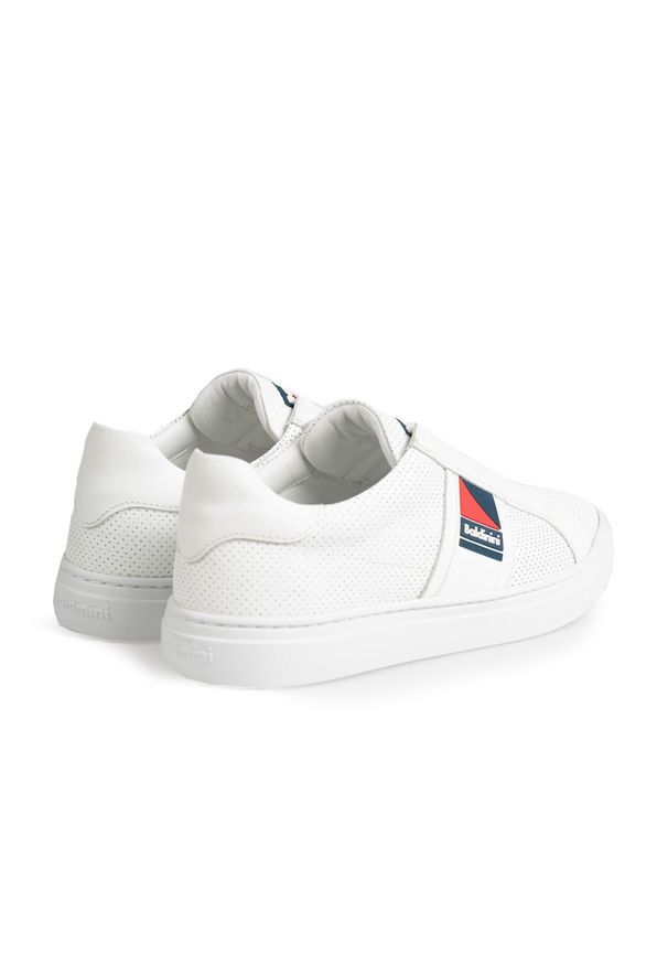 Baldinini Sneakersy | 095335XNAPT | Mężczyzna | Biały. Zapięcie: bez zapięcia. Kolor: biały. Materiał: skóra. Wzór: aplikacja