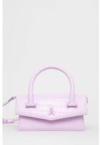 Patrizia Pepe torebka skórzana kolor fioletowy. Kolor: fioletowy. Materiał: skórzane