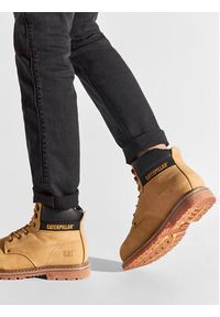 CAT Footwear Trapery Powerplant S3 Hro P724626 Żółty. Kolor: żółty. Materiał: nubuk, skóra