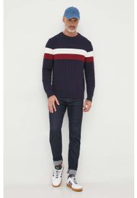 TOMMY HILFIGER - Tommy Hilfiger sweter bawełniany kolor biały. Kolor: biały. Materiał: bawełna. Długość rękawa: długi rękaw. Długość: długie #3
