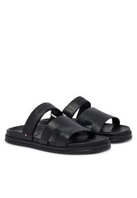 TOMMY HILFIGER - Tommy Hilfiger Klapki Adjustable Premium Lth Sandal FM0FM05773 Czarny. Kolor: czarny. Materiał: skóra #4