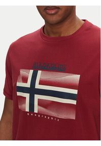 Napapijri T-Shirt S-Lari NP0A4IE5R1E1 Czerwony Regular Fit. Kolor: czerwony. Materiał: bawełna #5