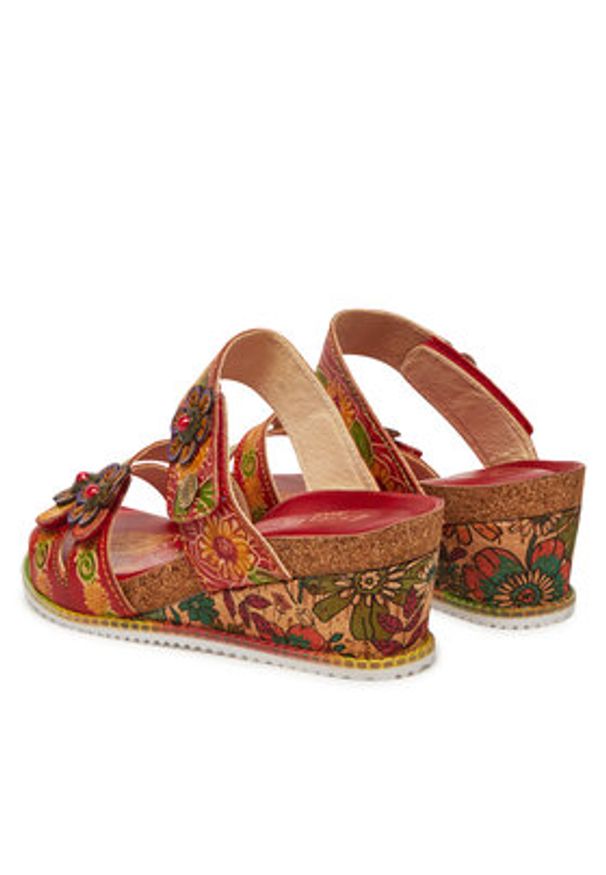 Laura Vita Klapki Bonito 19 Czerwony. Kolor: czerwony. Materiał: skóra