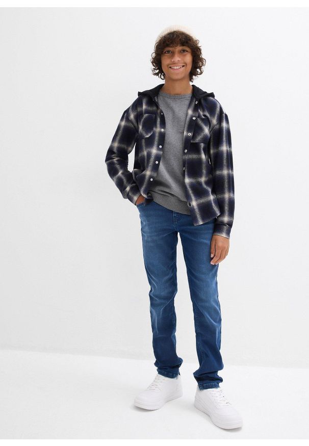 bonprix - Cienki sweter z czystej bawełny (2 szt.). Kolor: szary. Materiał: bawełna