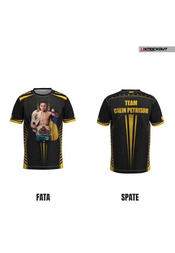 KNOCKOUT - Knockout Koszulka Team Calin Petrisor. Kolor: czarny. Sport: kolarstwo, fitness