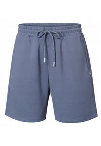 Męskie Krótkie Spodenki Dresowe (Szorty) - Pako Jeans - Niebieskie. Kolor: niebieski. Materiał: bawełna. Długość: krótkie. Sezon: lato. Styl: sportowy #1
