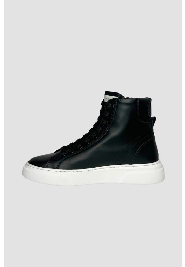 Valentino by Mario Valentino - VALENTINO Czarne sneakersy HIGH-TOP. Kolor: czarny