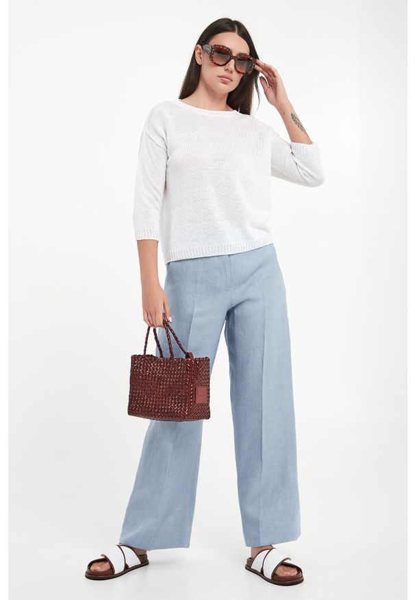 Weekend Max Mara - Sweter damski lniany Cannone WEEKEND MAX MARA. Materiał: len