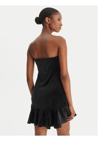 Juicy Couture Sukienka codzienna Ruffle JCWED126311 Czarny Slim Fit. Okazja: na co dzień. Kolor: czarny. Materiał: welur. Typ sukienki: proste. Styl: casual #4