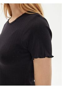 Brave Soul T-Shirt LTS-568ADRI1 Czarny Straight Fit. Kolor: czarny. Materiał: bawełna