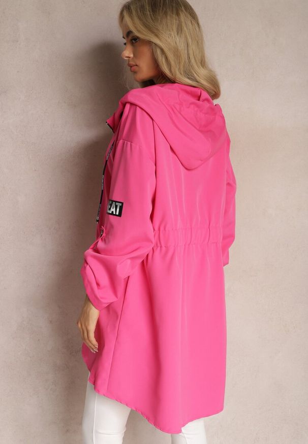Renee - Różowa Kurtka Wiatrówka Oversize Palishe. Kolor: różowy. Długość rękawa: długi rękaw. Długość: długie. Styl: elegancki
