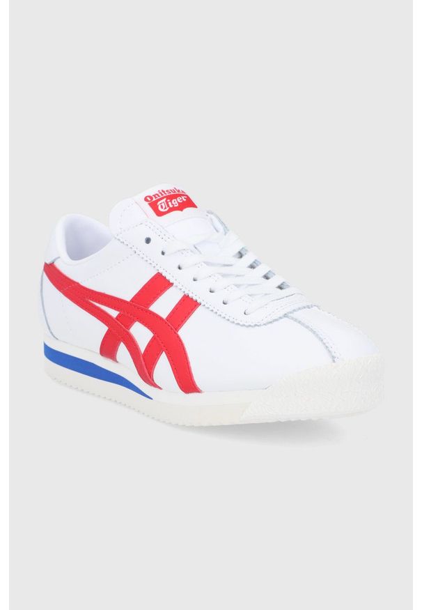 Asics - Buty skórzane Onitsuka Tiger. Nosek buta: okrągły. Zapięcie: sznurówki. Kolor: biały. Materiał: skóra. Model: Asics Tiger