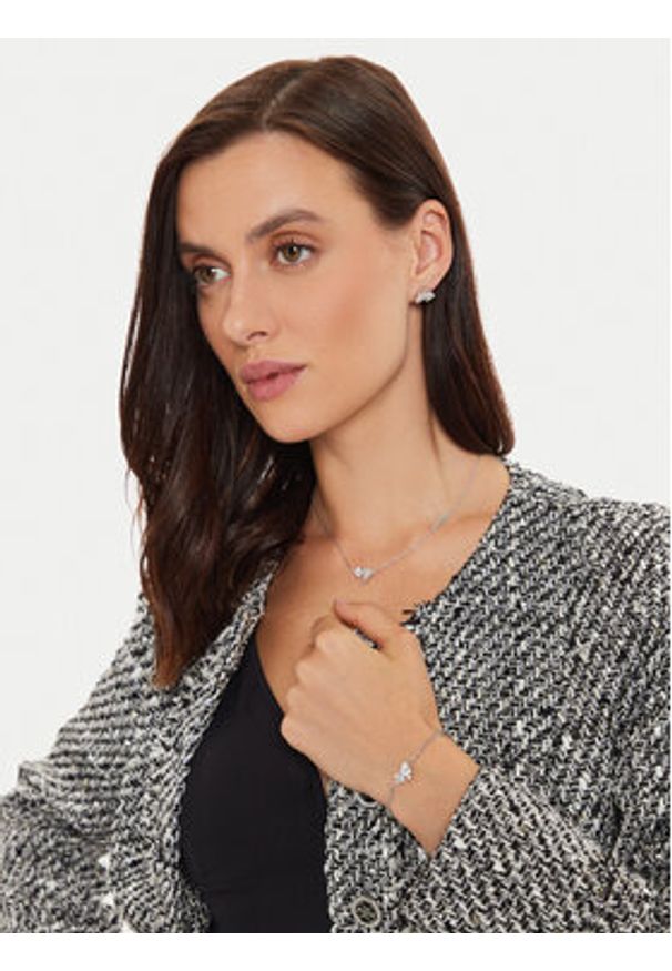 Guess Bransoletka JUBB04 414JW Srebrny. Materiał: metalowe. Kolor: srebrny