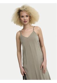 only - ONLY Sukienka letnia Madeli 15371094 Beżowy ciemny Regular Fit. Kolor: beżowy. Materiał: wiskoza. Sezon: lato #6