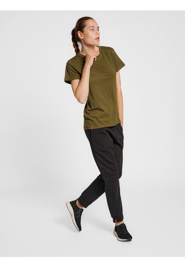 Koszulka damska Hummel Red Basic. Kolor: zielony. Materiał: bawełna