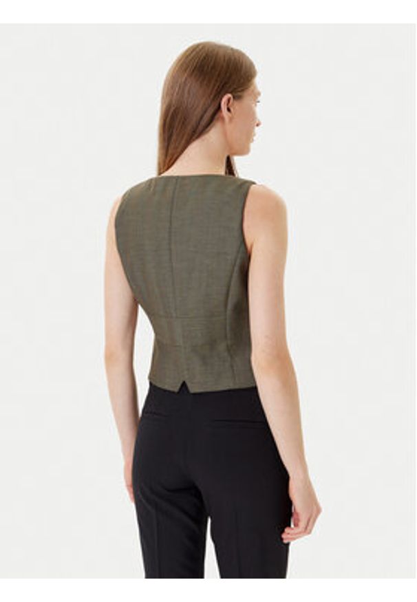 Marella Kamizelka garniturowa Cantico 2523156031 Khaki Slim Fit. Kolor: brązowy. Materiał: syntetyk