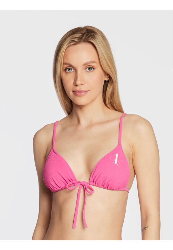 Calvin Klein Swimwear Góra od bikini KW0KW01881 Różowy. Kolor: różowy. Materiał: syntetyk