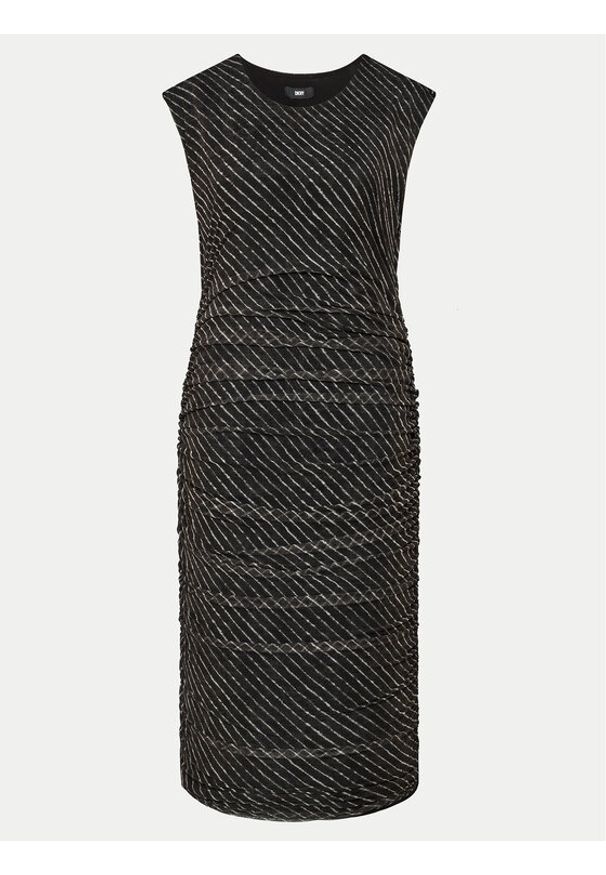 DKNY Sukienka koktajlowa P4ADEWPO Czarny Regular Fit. Kolor: czarny. Materiał: bawełna. Styl: wizytowy
