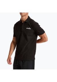 Koszulka polo męska Diadora Statement nero. Typ kołnierza: polo. Kolor: czarny. Sport: tenis