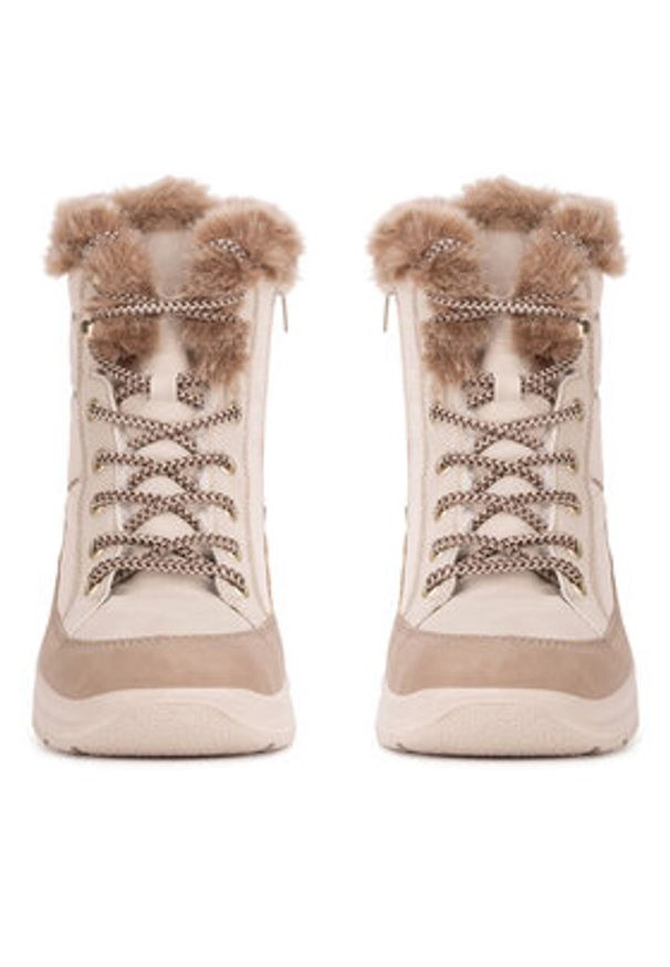 Rieker Trzewiki L7742-62 Beżowy. Kolor: beżowy. Materiał: materiał