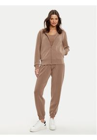 Guess Bluza V4YQ06 KCAY2 Brązowy Regular Fit. Kolor: brązowy. Materiał: syntetyk