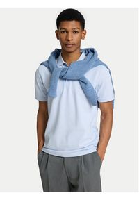 Selected Homme Polo 16095851 Błękitny Slim Fit. Typ kołnierza: polo. Kolor: niebieski. Materiał: bawełna #3
