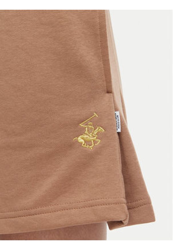 Beverly Hills Polo Club Spódnica mini P-SS26W-SK00687 Brązowy jasny Regular Fit. Kolor: brązowy. Materiał: bawełna