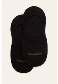 Calvin Klein - Stopki (2-pack). Kolor: czarny. Materiał: bawełna, materiał, poliamid, elastan. Wzór: gładki #1
