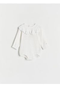 Reserved - Bawełniane body z falbanką - złamana biel. Materiał: bawełna #1