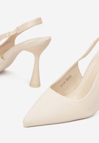 Born2be - Beżowe Sandały ze Szpiczastym Noskiem Volle. Nosek buta: szpiczasty. Zapięcie: bez zapięcia. Kolor: beżowy #3