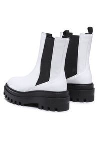 Calvin Klein Jeans Sztyblety Flatform Chelsea Boot YW0YW00850 Biały. Kolor: biały. Materiał: skóra #4