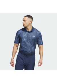 Adidas - Koszulka polo Ultimate365 Print. Typ kołnierza: polo. Kolor: niebieski. Materiał: materiał. Wzór: nadruk. Styl: sportowy