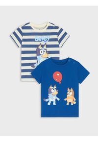 Sinsay - Zestaw koszulek z nadrukiem Bluey 2 pack - kremowy. Kolor: kremowy. Wzór: nadruk #1