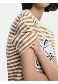 Desigual T-Shirt Lemon 25SWTKAE Beżowy Regular Fit. Kolor: beżowy. Materiał: bawełna #3