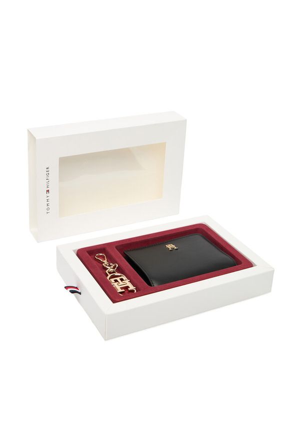 TOMMY HILFIGER - Zestaw portfel i brelok Tommy Hilfiger. Kolor: czarny