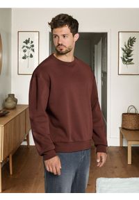 Sinsay - Bluza basic comfort fit - czerwony. Kolor: czerwony