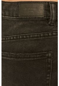 Vero Moda - Spódnica jeansowa. Okazja: na co dzień. Stan: podwyższony. Kolor: czarny. Materiał: jeans. Styl: casual