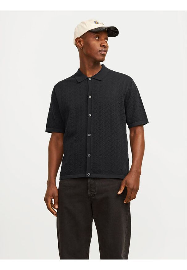 Jack & Jones - Jack&Jones Koszula Jornoto 12255011 Czarny Regular Fit. Kolor: czarny. Materiał: bawełna