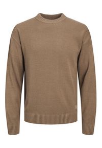 Jack & Jones - Jack&Jones Sweter 12236774 Brązowy Regular Fit. Kolor: brązowy. Materiał: bawełna #5