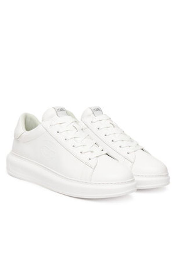 Karl Lagerfeld - KARL LAGERFELD Sneakersy Kapri KL52570 Biały. Kolor: biały. Materiał: skóra