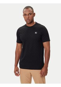 Karl Lagerfeld - KARL LAGERFELD T-Shirt 755004 554201 Czarny Regular Fit. Typ kołnierza: dekolt w karo. Kolor: czarny. Materiał: bawełna #1