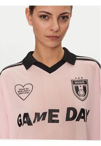 Hugo - HUGO T-Shirt 50537456 Różowy Relaxed Fit. Kolor: różowy. Materiał: syntetyk #2