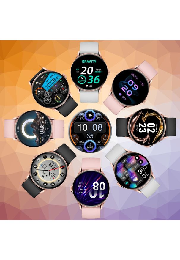 Gravity - Zegarek damski SMARTWATCH - GT2-2 PRO RG/BK PROF. Rodzaj zegarka: smartwatch
