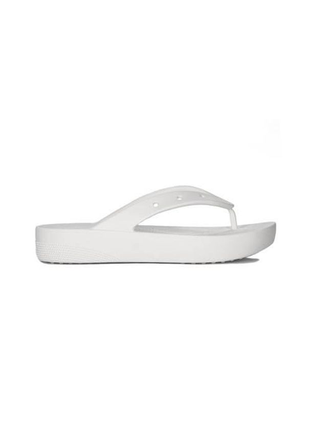 Japonki damskie Crocs Platform Flip. Kolor: biały. Materiał: syntetyk, materiał. Obcas: na platformie